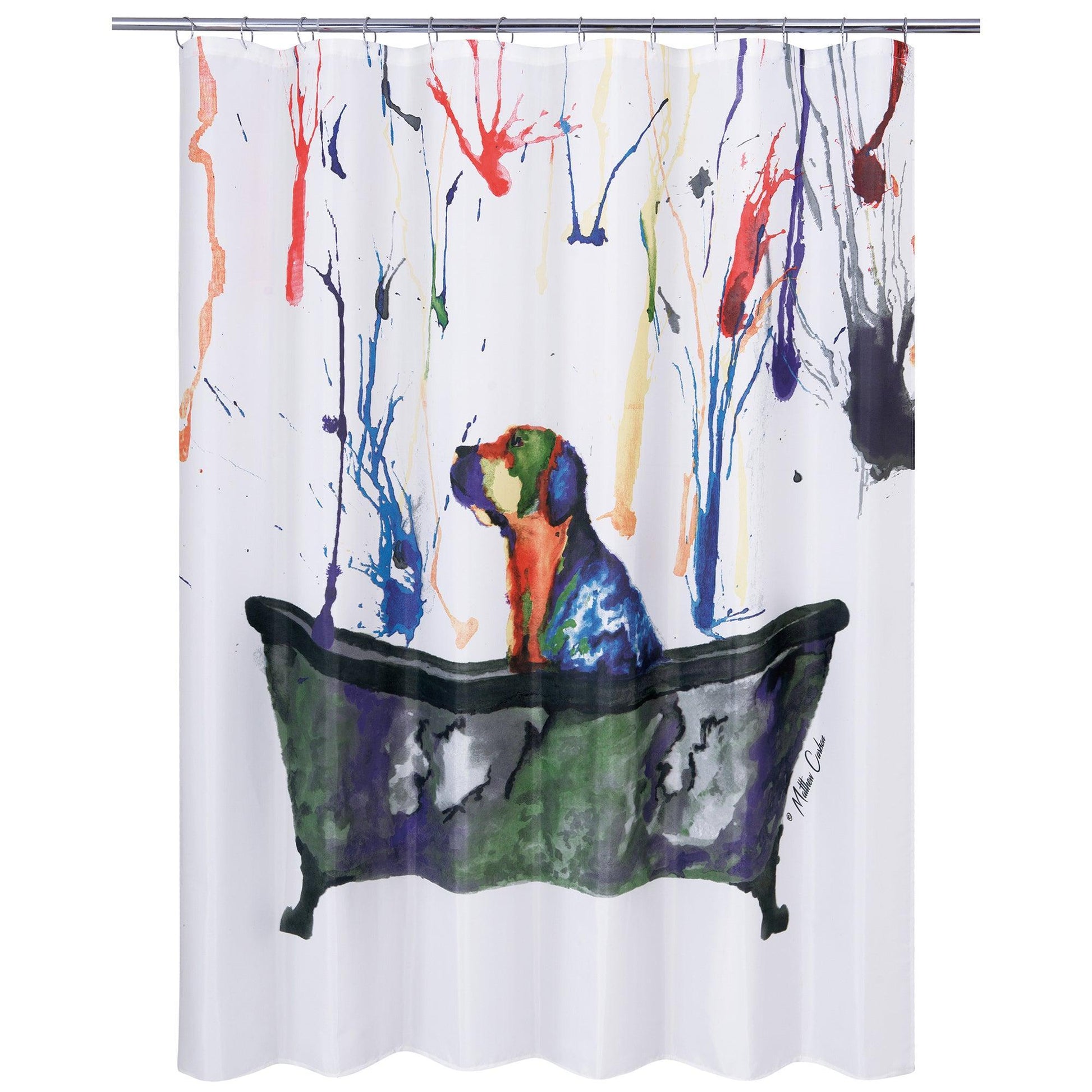 Tub Dog Shower Curtain - Allure Home Creation