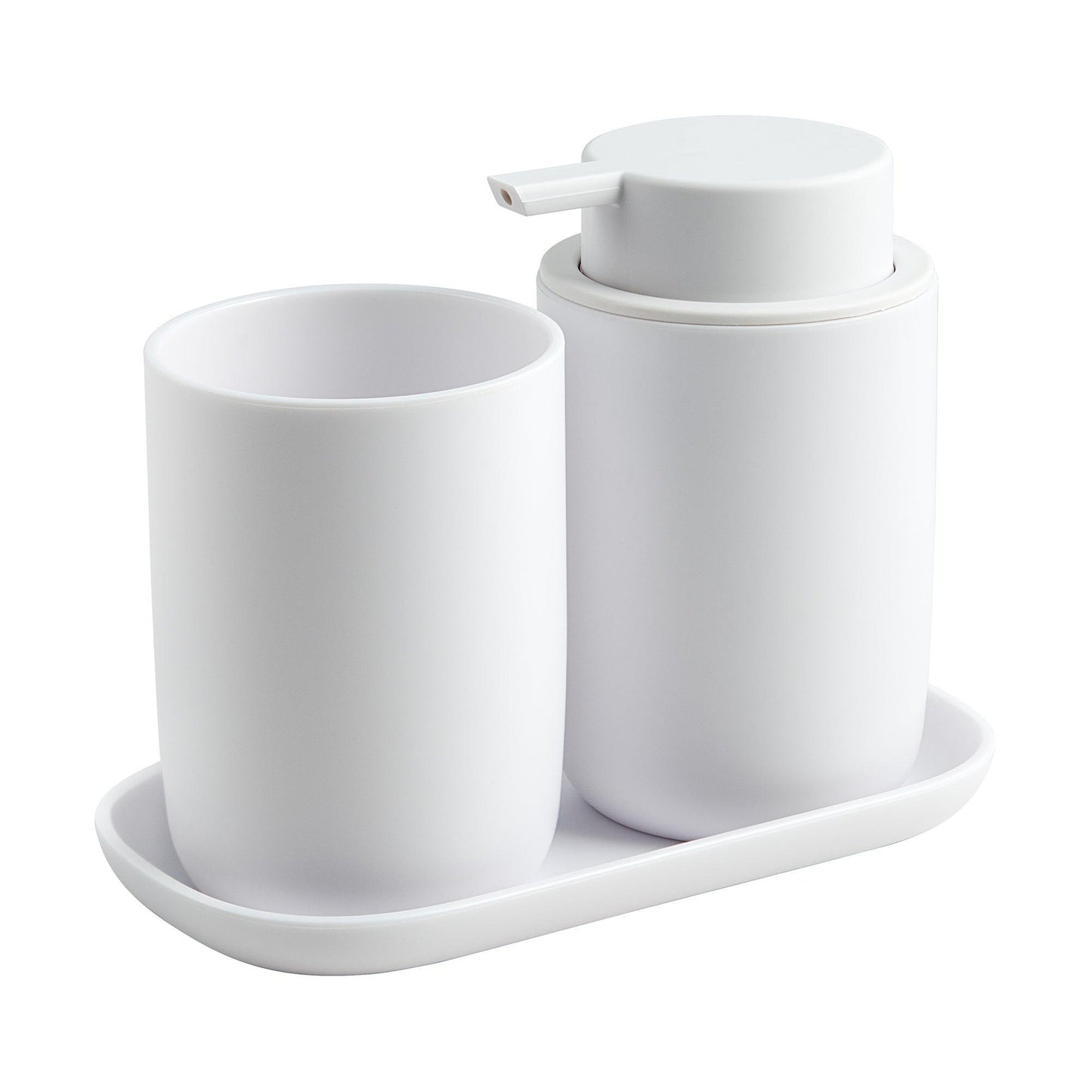 Aiello 3-Piece Solid Plastic Bathroom Accessory Set - Allure Home Creation