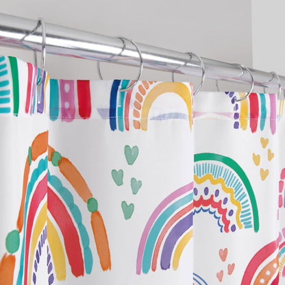 Rainbow Hearts Shower Curtain - Allure Home Creation