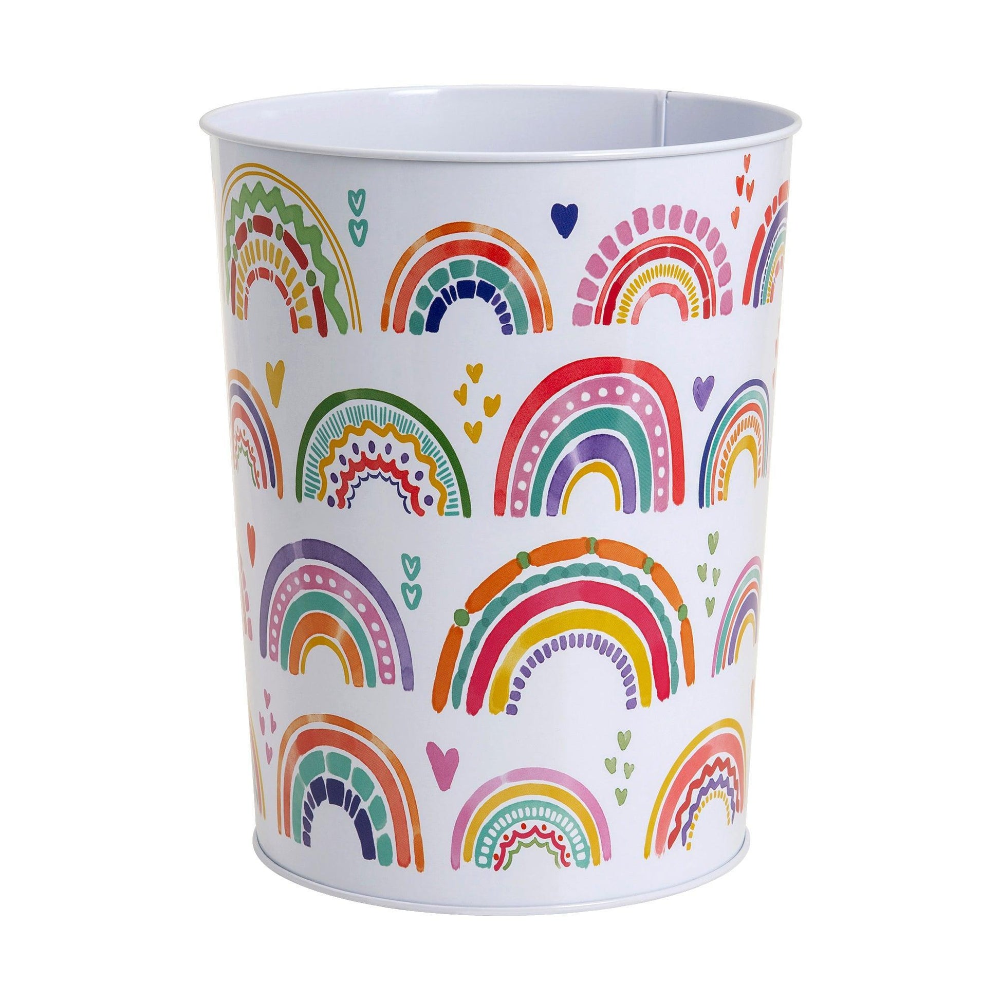 Rainbow Hearts Wastebasket - Allure Home Creation