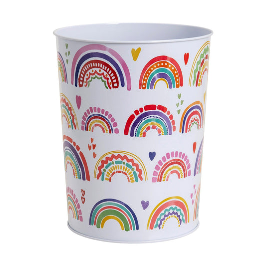 Rainbow Hearts Wastebasket - Allure Home Creation